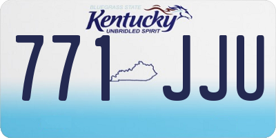 KY license plate 771JJU