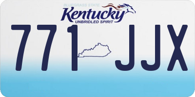 KY license plate 771JJX