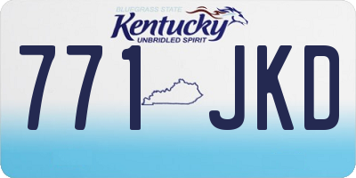 KY license plate 771JKD