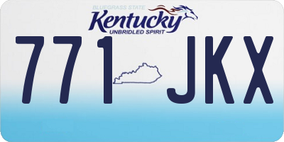 KY license plate 771JKX