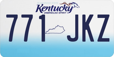 KY license plate 771JKZ