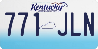 KY license plate 771JLN