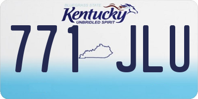 KY license plate 771JLU