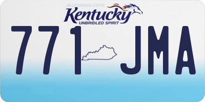 KY license plate 771JMA