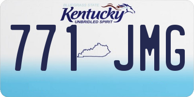KY license plate 771JMG