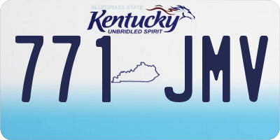 KY license plate 771JMV