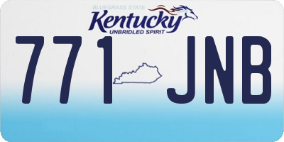 KY license plate 771JNB
