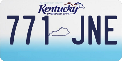 KY license plate 771JNE