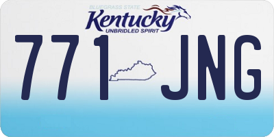 KY license plate 771JNG
