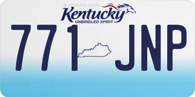 KY license plate 771JNP