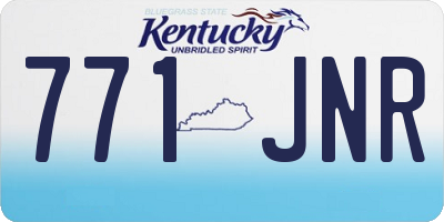 KY license plate 771JNR