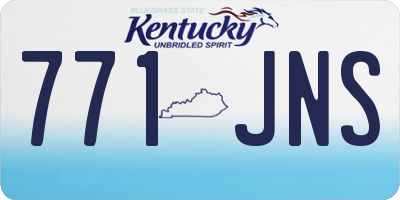 KY license plate 771JNS