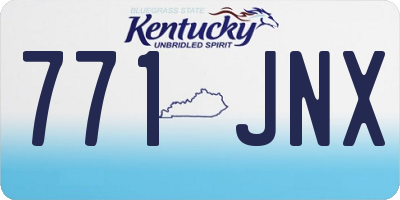 KY license plate 771JNX