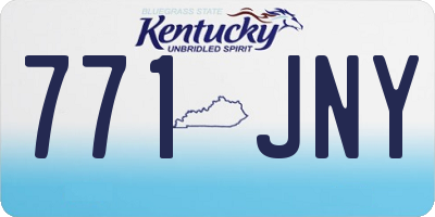 KY license plate 771JNY