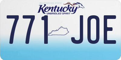 KY license plate 771JOE