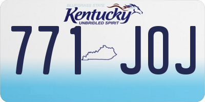 KY license plate 771JOJ