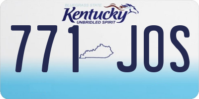 KY license plate 771JOS