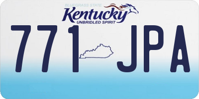 KY license plate 771JPA