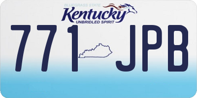KY license plate 771JPB