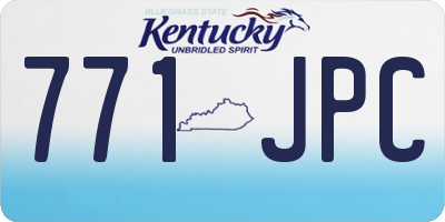 KY license plate 771JPC
