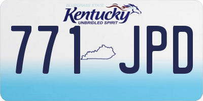 KY license plate 771JPD