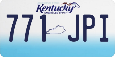 KY license plate 771JPI