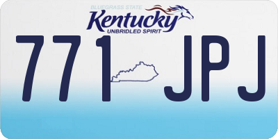 KY license plate 771JPJ