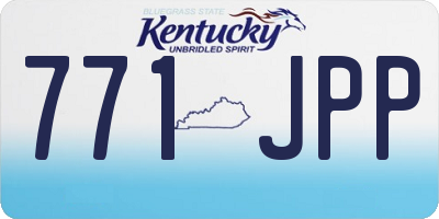KY license plate 771JPP