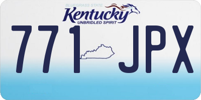 KY license plate 771JPX