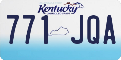 KY license plate 771JQA