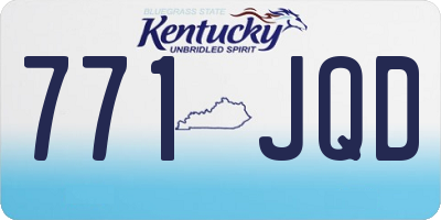 KY license plate 771JQD