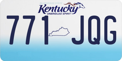 KY license plate 771JQG