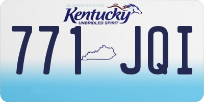 KY license plate 771JQI