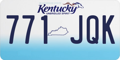 KY license plate 771JQK
