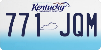 KY license plate 771JQM