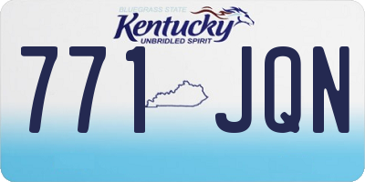 KY license plate 771JQN