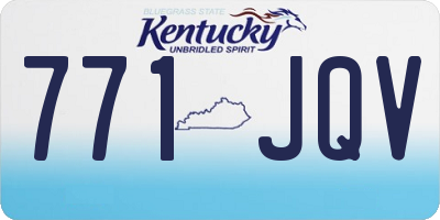 KY license plate 771JQV