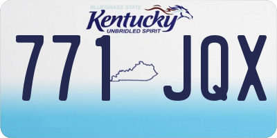 KY license plate 771JQX