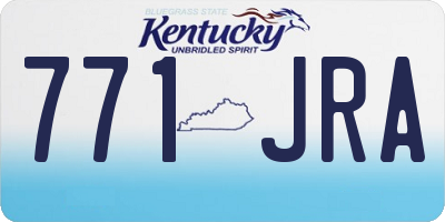 KY license plate 771JRA