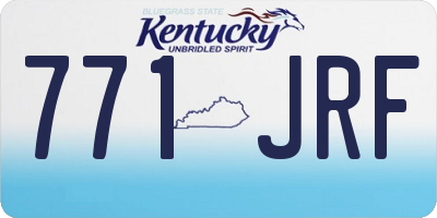 KY license plate 771JRF