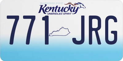 KY license plate 771JRG