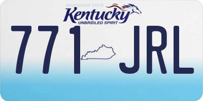 KY license plate 771JRL