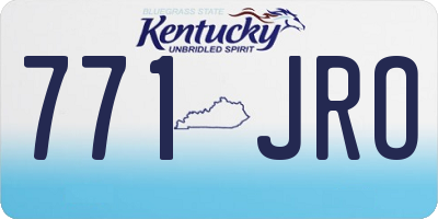 KY license plate 771JRO