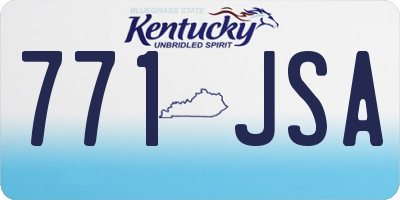 KY license plate 771JSA