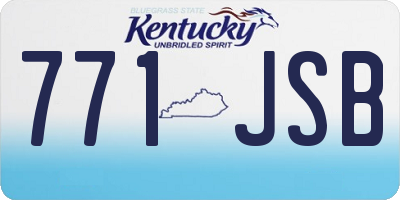 KY license plate 771JSB