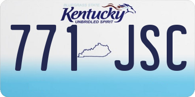 KY license plate 771JSC