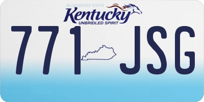 KY license plate 771JSG