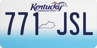 KY license plate 771JSL
