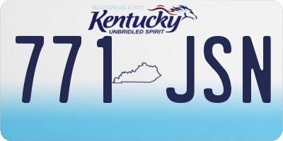KY license plate 771JSN