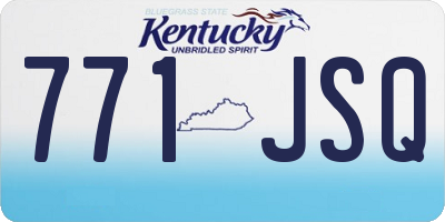 KY license plate 771JSQ